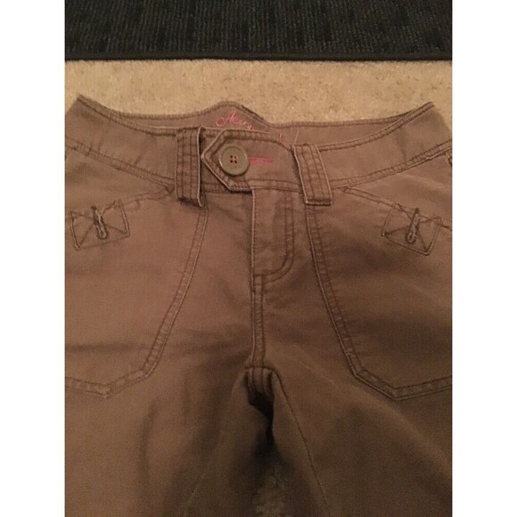 Aeropostale Women's Casual Pants Zip Button Size 1/2 Regular Brown - Picture 3 of 6